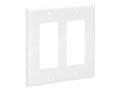 Eaton Tripp Lite N042D-200-WH Double-Gang Faceplate, Decora Style - Vertical, White, TAA