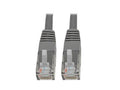 Eaton Tripp Lite N200-050-GY Cat6 Gigabit Molded (UTP) Ethernet Cable (RJ45 M/M), PoE, Gray, 50 ft. (15.24 m)