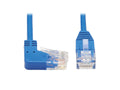 Eaton Tripp Lite N204-S03-BL-RA Right-Angle Cat6 Gigabit Molded Slim UTP Ethernet Cable (RJ45 Right-Angle M to RJ45 M), Blue, 3 ft. (0.91 m)