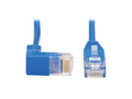 Eaton Tripp Lite N204-S05-BL-DN Down-Angle Cat6 Gigabit Molded Slim UTP Ethernet Cable (RJ45 Right-Angle Down M to RJ45 M), Blue