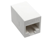 Eaton Tripp Lite N234-001-WH Cat6 Straight-Through Modular Compact In-Line Coupler (RJ45 F/F), White, TAA