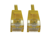 Eaton Tripp Lite N261-S15-YW Cat6a 10G Snagless Molded Slim UTP Ethernet Cable (RJ45 M/M), PoE, Yellow, 15 ft. (4.6 m)
