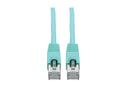 Eaton Tripp Lite N262-014-AQ Cat6a 10G Snagless Shielded STP Ethernet Cable (RJ45 M/M), PoE, Aqua, 14 ft. (4.27 m)