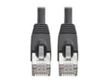 Eaton Tripp Lite N262-015-BK Cat6a 10G Snagless Shielded STP Ethernet Cable (RJ45 M/M), PoE, Black, 15 ft. (4.57 m)