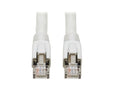 Eaton Tripp Lite N272-050-WH Cat8 25G/40G-Certified Snagless Shielded S/FTP Ethernet Cable (RJ45 M/M), PoE, White, 50 ft. (15.24 m), TAA