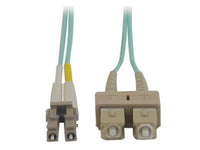 Eaton Tripp Lite N816-02M 10Gb Duplex Multimode 50/125 OM3 LSZH Fiber Patch Cable (LC/SC) - Aqua, 2M (6 ft.)