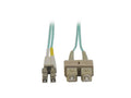 Eaton Tripp Lite N816-15M 10Gb Duplex Multimode 50/125 OM3 LSZH Fiber Patch Cable (LC/SC) - Aqua, 15M (50 ft.)