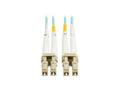 Eaton Tripp Lite N820-03M-OM4TAA 10Gb/40Gb/100Gb Duplex Multimode 50/125 OM4 LSZH Fiber Patch Cable (LC/LC), Aqua, 3M (9.8 ft.), TAA