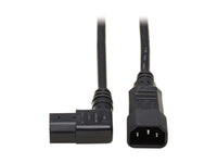Eaton Tripp Lite P004-002-13RA Power Extension Cord, Right-Angle C13 to C14 PDU Style - 10A, 250V, 18 AWG, 2 ft. (0.61 m), Black