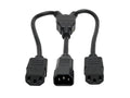 Eaton Tripp Lite P004-18N-2C13 Power Cord Splitter, C14 to 2xC13 PDU Style - 10A, 250V, 18 AWG, 18-in. (45.72 cm), Black