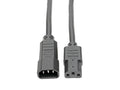 Eaton Tripp Lite P005-002 Heavy-Duty PDU Power Cord, C13 to C14 - 15A, 250V, 14 AWG, 2 ft. (0.61 m), Black