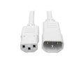 Eaton Tripp Lite P005-002-AWH Heavy-Duty PDU Power Cord, C13 to C14 - 15A, 250V, 14 AWG, 2 ft. (0.61 m), White