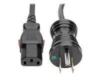 Eaton Tripp Lite P006-L25-HG15 Hospital-Grade Power Cord, NEMA 5-15P to Locking IEC C13 - Green Dot, 15A, 125V, 14 AWG, 25 ft. (7.62 m)