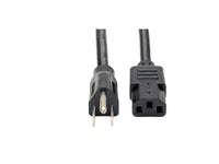 Eaton Tripp Lite P007-012 Computer Power Cord, NEMA 5-15P to C13 - Heavy-Duty, 15A, 125V, 14 AWG, 12 ft. (3.66 m), Black