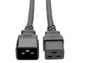 Eaton Tripp Lite P036-006 Power Extension Cord, C19 to C20 - Heavy-Duty, 20A, 250V, 12 AWG, 6 ft. (1.83 m), Black