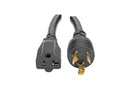Eaton Tripp Lite P046-06N-T Power Cord Adapter, NEMA L5-20P to NEMA 5-15R - Heavy-Duty, 20A, 125V, 12 AWG, 6-in. (15.24 cm), Black