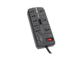 Eaton Tripp Lite TLP88TUSBB 8-Outlet Surge Protector with 2 USB Ports (2.1A Shared) - 8 ft. (2.43 m) Cord, 1200 Joules, Tel/Modem, Black
