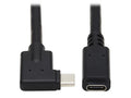 Eaton Tripp Lite U421-20N-G2-RA USB-C Extension Cable (M/F) - USB 3.2 Gen 2 (10Gbps), Thunderbolt 3 Compatible, Right-Angle Plug