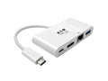 Eaton Tripp Lite U444-06N-HGU-C USB-C Multiport Adapter - HDMI, USB 3.x (5Gbps) Hub Port, Gigabit Ethernet, 60W PD Charging, HDCP, White