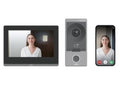Uniview KIT/201S/372S OEU-201S-HMK-W x1 OEI-372S-H-W x1 32GB TF card x1 Power adapter - Supports call and intercom with the connected indoor station and app