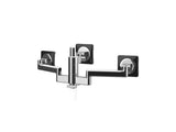 Humanscale X2NM0NCWNTD8TD8TD12 M/Flex for Triple Monitors, No Mount, 18 Post, Polished Aluminum with White Trim