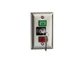 Chauvet SS-2PL Locking Switch Set on single gang stainless steel wall plate. Key #0C01 (Oslo)