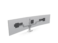 HAT Design Works E5G-P03SS-WHT E5 Triple Static Pole Monitor Arm, White, holds 20 lbs per monitor, up to 27IN screen