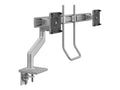 Humanscale M82BRSD M8.1 Dual Monitor Arm, Crossbar with Handle, Angled/Dynamic Links, Grey 100x 100mm VESA