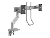 Humanscale M82BRSD M8.1 Dual Monitor Arm, Crossbar with Handle, Angled/Dynamic Links, Grey 100x 100mm VESA