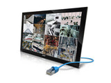 GVision IP24BD-OK-400TD-1YEAR 24Inch PoE Power and Data IP Monitor, LED, HDMI + VGA + DVI + RJ45, FHD 1920x1080, 250Nits, 3000: 1 Contrast