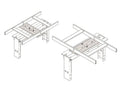 Chatsworth 10595-112 3IN Channel Rack-To-Runway Mounting Plate Using J-Bolts 9 to 12IN W; Gray