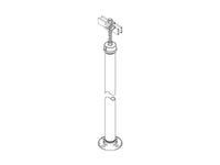 Chatsworth 10684-704 Tall Pipe Stand; 2INW x 13INH; Black
