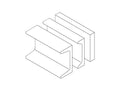 Chatsworth 10745-106 Auxiliary Framing Channel - Cable Runway; 0.38INW x 2INH x 6INL; Gray