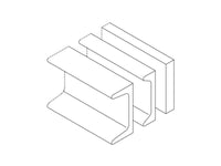 Chatsworth 10745-106 Auxiliary Framing Channel - Cable Runway; 0.38INW x 2INH x 6INL; Gray