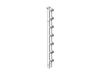 Chatsworth 11730-105 Single-Sided Narrow Vertical Cabling Sections; 3.65INW x 7.5INH x 6.38IND; Gray
