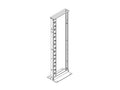 Chatsworth 13044-103 Panel Adapter with Cable Management, Single Sided 23IN to 19IN; Gray