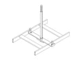 Chatsworth 12362-124 Cable Runway Center Support Kit; 25.2INW; Gray