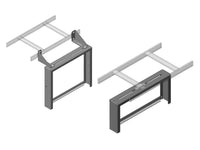 Chatsworth 13395-704 Cable Runway Patch Panel Rack with Side Stringer Brackets; 19INW x 9.31INH; Black