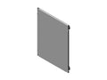 Chatsworth 37840-C06 RMR Modular Enclosure Half-Height Mounting Plate Assembly; 94.5IN (2400 mm) H x 15.7IN (400 mm) W; Black