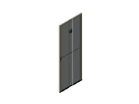 Chatsworth 39780-728 Single Perforated Metal Front Door for ZetaFrame Cabinet; for 48U x 31.5INW (800 mm) Cabinet; Black
