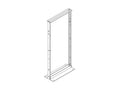 Chatsworth 46363-503 Universal Rack; 35INW x 7INH x 3IND; Clear; 45 RMU; No. of Posts - 2; Top Angle