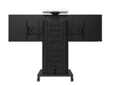 iCart RPS-800L Mobile cart supports dual displays up to 60 (40 max display height). Includes 9RU and 15D rack, adjustabl