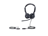 Yealink 1308231 Call Center Headset; Dual headset; Noise-cancelling microphone; Leather ear cushions; Hearing protection features; Quick Disconnect (QD)