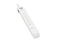 Eaton Tripp Lite TLP76 7-Outlet Surge Protector - 5-15R Outlets, 1500 Joules, 6 ft. (1.8 m) Cord, White