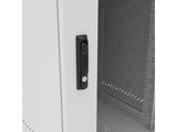 Vertiv GL36WMCMM-W-SE-00-CM WM Premium 19Ux24x32 Gray, Rails feature a horizontal/vertical cable tie down pattern and provisions for optional cable management D rings
