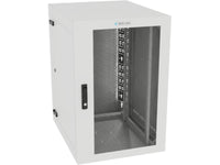 Vertiv GL36WMCMM-W-SE-00-CM WM Premium 19Ux24x32 Gray, Rails feature a horizontal/vertical cable tie down pattern and provisions for optional cable management D rings