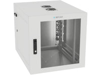 Vertiv GL24WMCMP-W-SE-00-CM WM Premium 12Ux24x32 Gray, Rails feature a horizontal/vertical cable tie down pattern and provisions for optional cable management D rings