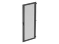 Vertiv 8402E-M24-B E Door Round Mesh 84 x 29 in - Black - Field reversible for left- or right-hand opening - Locking swing handle is standard