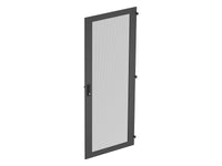 Vertiv 8402E-M24-B E Door Round Mesh 84 x 29 in - Black - Field reversible for left- or right-hand opening - Locking swing handle is standard