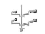 Humanscale X82SFTBC3622FTB MFlex M8 Arms - Dual Bracket for 2 Monitors - Silver - 12/Dynamic - Standard Tilt - Standard